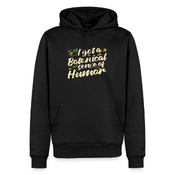 Botanique J’ai un sens botanique des plantes d’intérieur - Sweat à capuche Premium bio Homme - noir - Devant - Nico (187cm)