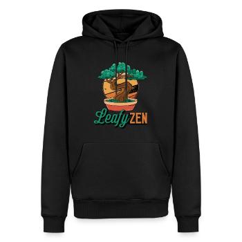 Bonsaï Art feuillu Zen Culture japonaise Pot de fleur - Sweat à capuche Premium bio Homme - noir - Devant - Nico (187cm)