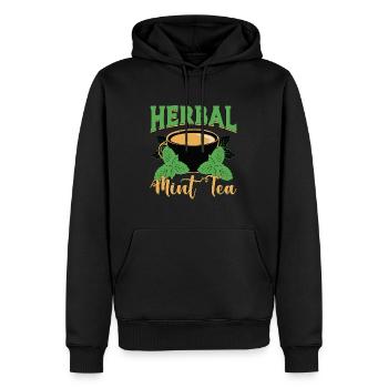 Herbal Mint Tea Herbalist Teacup Herbal Tea Lover - Männer Premium Bio Hoodie - Schwarz - Vorne - Nico (187cm)