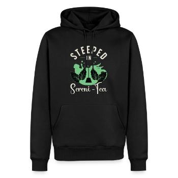 Herbal Tea Steeped in Sereni-Tea Herbalism Teacup - Männer Premium Bio Hoodie - Schwarz - Vorne - Nico (187cm)