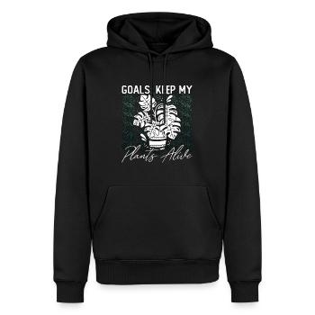 Objectifs Monstera Keep My Plants Alive Plantes de balcon - Sweat à capuche Premium bio Homme - noir - Devant - Nico (187cm)