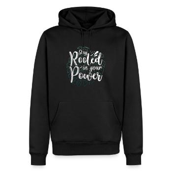 Monstera Stay Rooted In Your Power Loves Gardening - Männer Premium Bio Hoodie - Schwarz - Vorne - Nico (187cm)