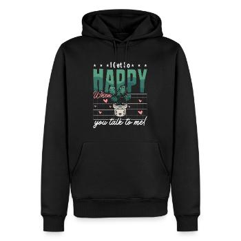 Monstera I Get So Happy When You Talk Houseplants - Männer Premium Bio Hoodie - Schwarz - Vorne - Nico (187cm)