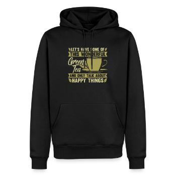 Herbal Tea Let's Have Some Of This Tea Drinker - Men’s Premium Organic Hoodie - black - Front - Nico (187cm)