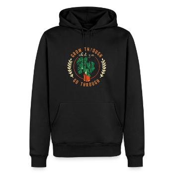 Monstera Grow Through What You Go Plantes de balcon - Sweat à capuche Premium bio Homme - noir - Devant - Nico (187cm)