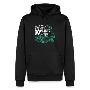 Houseplants I Was Normal 30 Plants Ago Gardening - Männer Premium Bio Hoodie - Schwarz - Vorne - Nico (187cm)