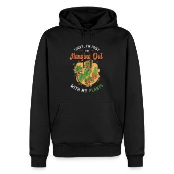 Houseplants Sorry I'm Busy I'm Hanging Plant Lover - Männer Premium Bio Hoodie - Schwarz - Vorne - Nico (187cm)