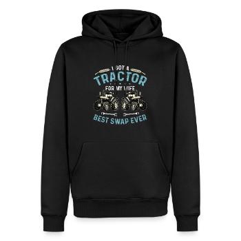 Harvester I Got A Tractor For My Wife Farming Life - Men’s Premium Organic Hoodie - black - Front - Nico (187cm)