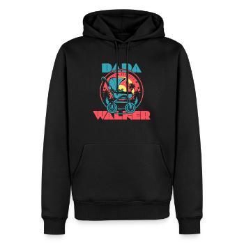 Daddy Dada Kinderwagen Babywalker - Männer Premium Bio Hoodie - Schwarz - Vorne - Nico (187cm)