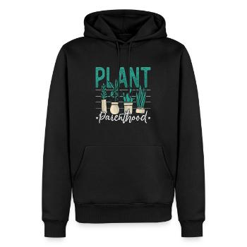 Houseplants Plant Parenthood Botanical Gardening - Men’s Premium Organic Hoodie - black - Front - Nico (187cm)