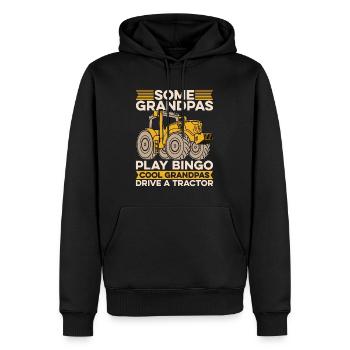 Harvester Some Grandpas Play Bingo Farming Life - Men’s Premium Organic Hoodie - black - Front - Nico (187cm)