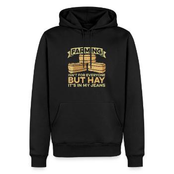 Harvester Farming Isn't For Everyone Farming Life - Men’s Premium Organic Hoodie - black - Front - Nico (187cm)