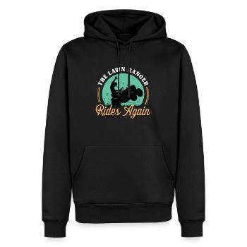 Tondeuse Le Lawn Ranger Ride Again Tracteur à gazon - Sweat à capuche Premium bio Homme - noir - Devant - Nico (187cm)