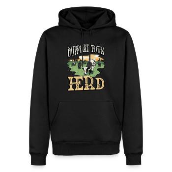 Cattle Farming Support Your Herd Livestock Farmer - Männer Premium Bio Hoodie - Schwarz - Vorne - Nico (187cm)
