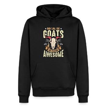 L’élevage de moutons et de chèvres parce que les chèvres sont du bétail - Sweat à capuche Premium bio Homme - noir - Devant - Nico (187cm)