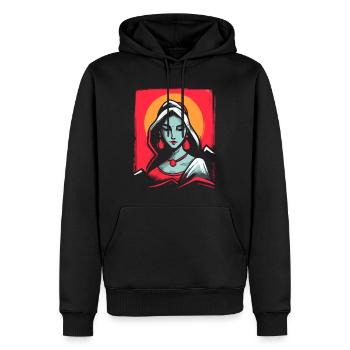Traditionelle indische Frau - Männer Premium Bio Hoodie - Schwarz - Vorne - Nico (187cm)