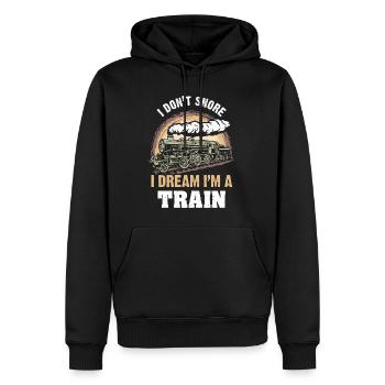 Yo No Ronco Sueño Que Soy Un Tren Trenes De Vapor - Sweat à capuche Premium bio Homme - noir - Devant - Nico (187cm)