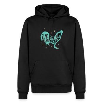 Poultry Farmer No Less Than Perfection Farming - Männer Premium Bio Hoodie - Schwarz - Vorne - Nico (187cm)