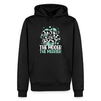 Livestock Breeder The Mooer The Merrier Breeders - Männer Premium Bio Hoodie - Schwarz - Vorne - Nico (187cm)