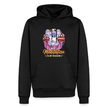 Meditation Is My Passion Relaxation Koala Lover - Männer Premium Bio Hoodie - Schwarz - Vorne - Nico (187cm)