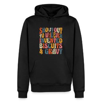 Biscuits And Gravy Shoutout To Southern Food Lover - Männer Premium Bio Hoodie - Schwarz - Vorne - Nico (187cm)
