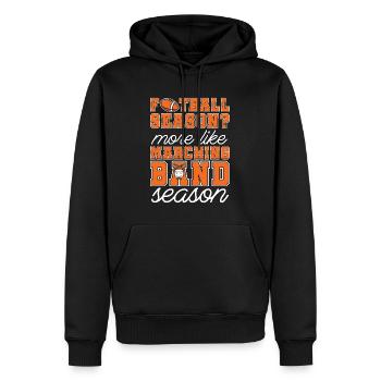 Drumline Football Season Plus comme Drumming Drums - Sweat à capuche Premium bio Homme - noir - Devant - Nico (187cm)