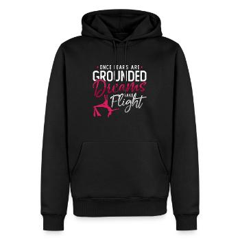 Aerialist Once Fears Are Grounded Loves Trapeze - Männer Premium Bio Hoodie - Schwarz - Vorne - Nico (187cm)