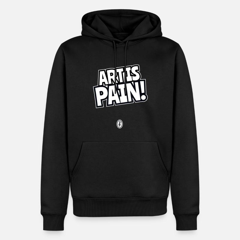 L’art, c’est la douleur - Sweat à capuche Premium bio Homme - noir