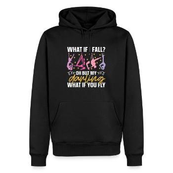 Acrobatie Aérienne Et Si Je Tombais Oh Mais Mes Sports Aériens - Sweat à capuche Premium bio Homme - noir - Devant - Nico (187cm)