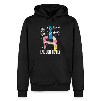 Aerialist May You Always Be Brave Loves Acrobatic - Männer Premium Bio Hoodie - Schwarz - Vorne - Nico (187cm)