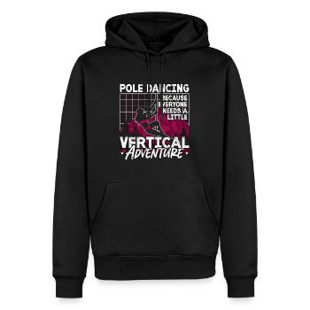 Pole dance parce que tout le monde a besoin de pole fitness - Sweat à capuche Premium bio Homme - noir - Devant - Nico (187cm)
