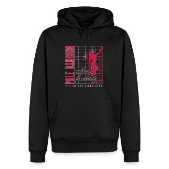 La pole dance où la flexibilité rencontre la gymnastique - Sweat à capuche Premium bio Homme - noir - Devant - Nico (187cm)