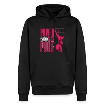 Pole Dancing Power Passion Pride Pole Gymnastics - Men’s Premium Organic Hoodie - black - Front - Nico (187cm)
