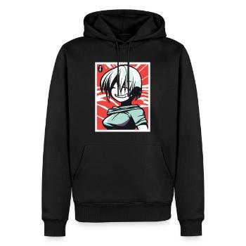Cette fille d’anime est si dense et lourde - Sweat à capuche Premium bio Homme - noir - Devant - Nico (187cm)