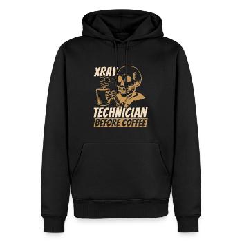 Xray Technician Before Radiographer Coffee Lover - Men’s Premium Organic Hoodie - black - Front - Nico (187cm)