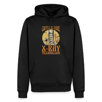 Technicien en radiologie Café avant l’amateur de café aux rayons X - Sweat à capuche Premium bio Homme - noir - Devant - Nico (187cm)