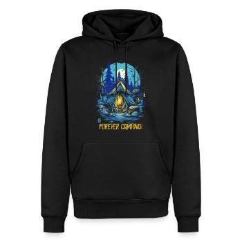 Camp d’horreur de Dark Deep Forest - Camping Forever - Sweat à capuche Premium bio Homme - noir - Devant - Nico (187cm)