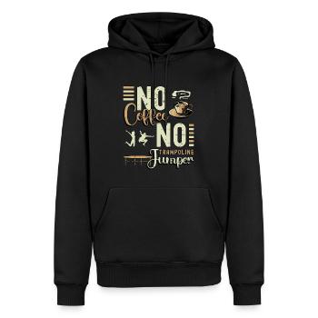 Trampoline Jumper No Coffee Jumping Coffee Lover - Sweat à capuche Premium bio Homme - noir - Devant - Nico (187cm)