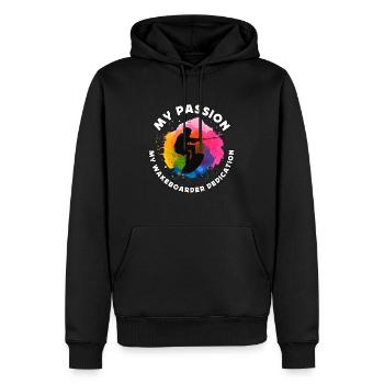 Wakeboarder Ma Passion Mon Wakeboarder Wakeboard - Sweat à capuche Premium bio Homme - noir - Devant - Nico (187cm)
