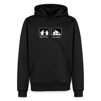 Mining Trucker My Problem My Pictogram Mom Trucker - Männer Premium Bio Hoodie - Schwarz - Vorne - Nico (187cm)