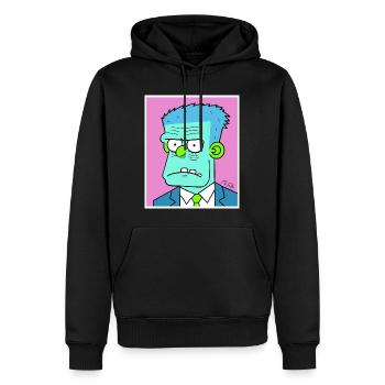 Elections are coming - politician zombies are excited - Men’s Premium Organic Hoodie - black - Front - Nico (187cm)