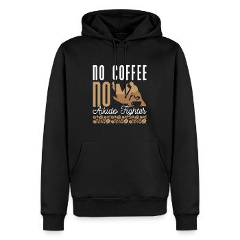 Aikido Fighter No Coffee No Karate Coffee Lover - Männer Premium Bio Hoodie - Schwarz - Vorne - Nico (187cm)