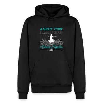 Aikido Fighter A Short Story I Am A Martial Artist - Männer Premium Bio Hoodie - Schwarz - Vorne - Nico (187cm)