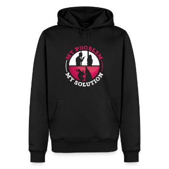 Aikido Fighter My Problem My Pictogram Mom Karate - Männer Premium Bio Hoodie - Schwarz - Vorne - Nico (187cm)