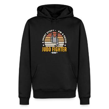 Judo Fighter A Short Story I Am A Martial Artist - Männer Premium Bio Hoodie - Schwarz - Vorne - Nico (187cm)