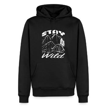 Camping campfire saying - Men’s Premium Organic Hoodie - black - Front - Nico (187cm)