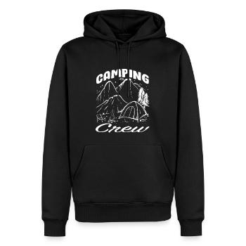 Camping campfire saying - Men’s Premium Organic Hoodie - black - Front - Nico (187cm)