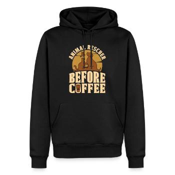 Animal Rescuer Before Animal Welfare Coffee Lover - Männer Premium Bio Hoodie - Schwarz - Vorne - Nico (187cm)