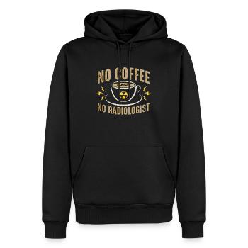 Radiologue Pas de café Pas de radiologie Amateur de café - Sweat à capuche Premium bio Homme - noir - Devant - Nico (187cm)