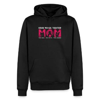 Krav Maga Fighter Maman L’Idole Le Sport De Combat - Sweat à capuche Premium bio Homme - noir - Devant - Nico (187cm)